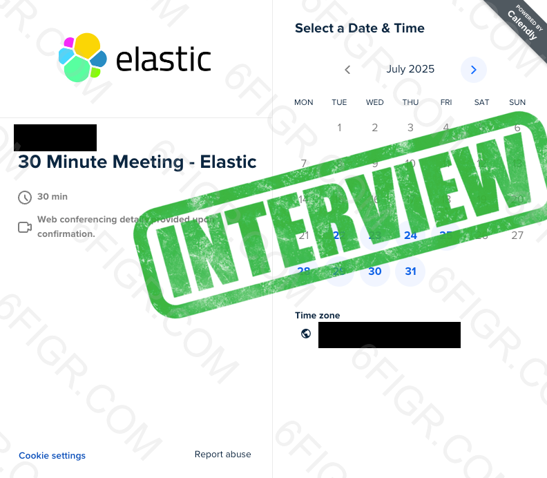 Elastic interview invitation email for a Software Engineer role, received after a JobGPT application